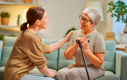 mother and her daughter having conversation