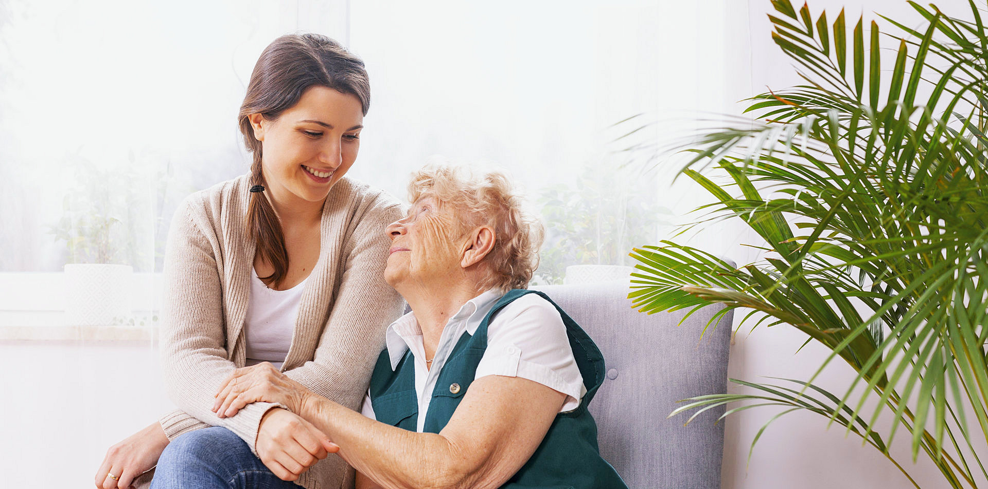 smiling women and her grandmother